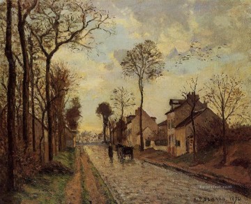  1870 Works - the louveciennes road 1870 Camille Pissarro